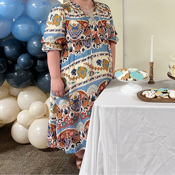 Umgee Multicolor Midi Dress - Picture 5 of 5